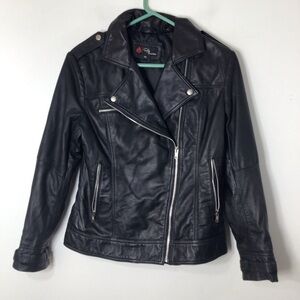 Ruby leather jacket xl but fits like a small  black Moto motorcycle